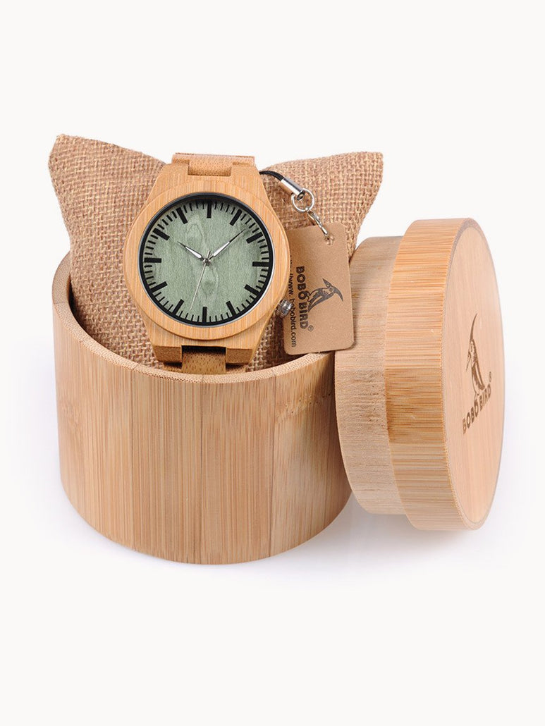 Bamboo Mens Watch in Wooden Box