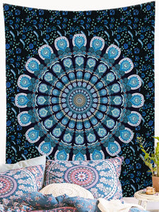 Blue Mandala Tapestry