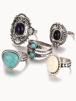 Gypsy Turquoise Ring Set