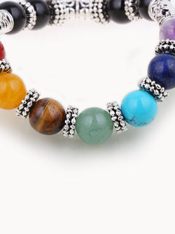 Healing Chakra Charm Bracelet with Natural Stones