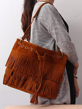 Vegan Suede Tassel Bag