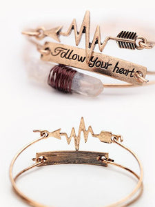 Follow Your Heart Bracelet With Natural Stone