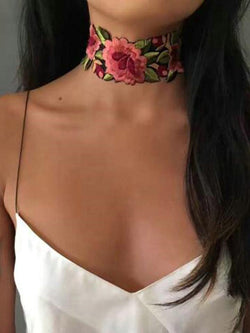 Floral Dream Embroidery Chocker